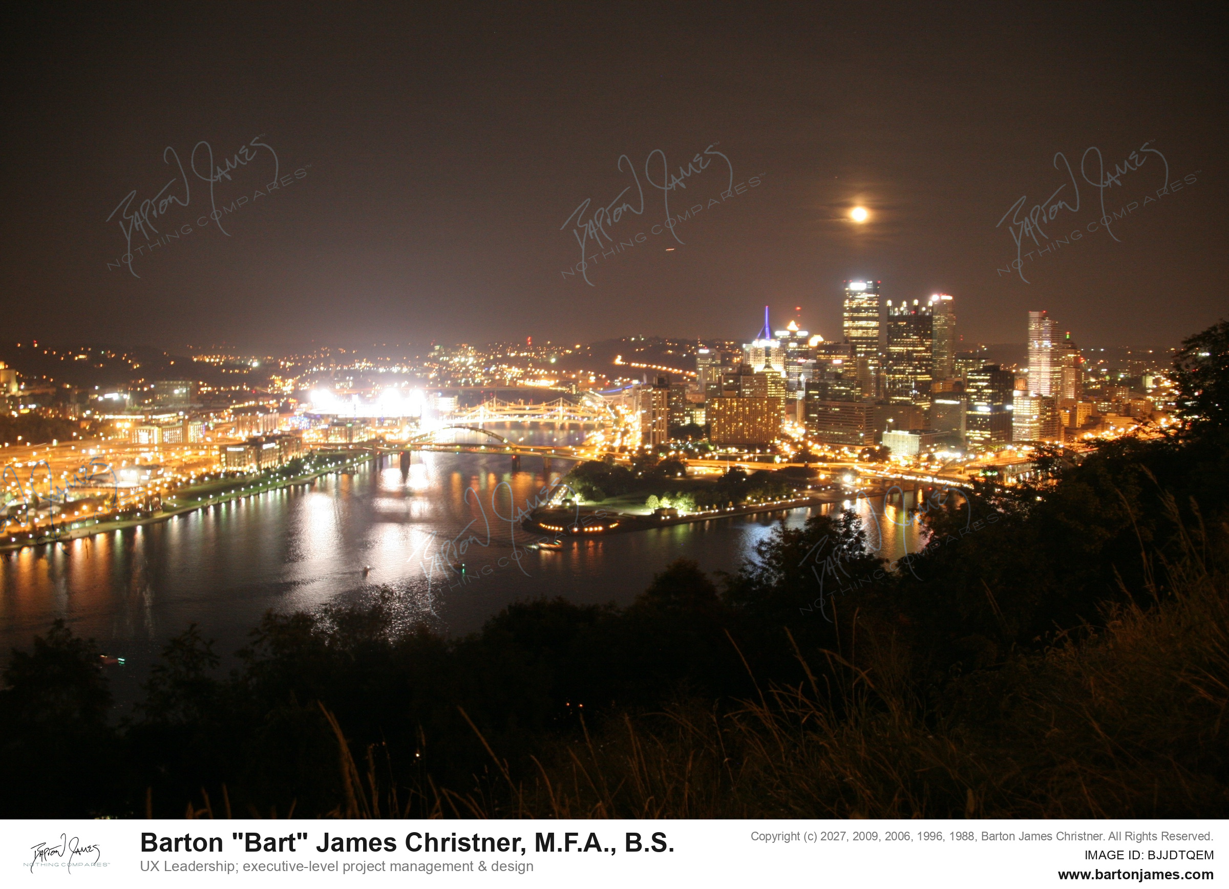 20110817 LANDSCAPE Pittsburgh At Night PHOTO