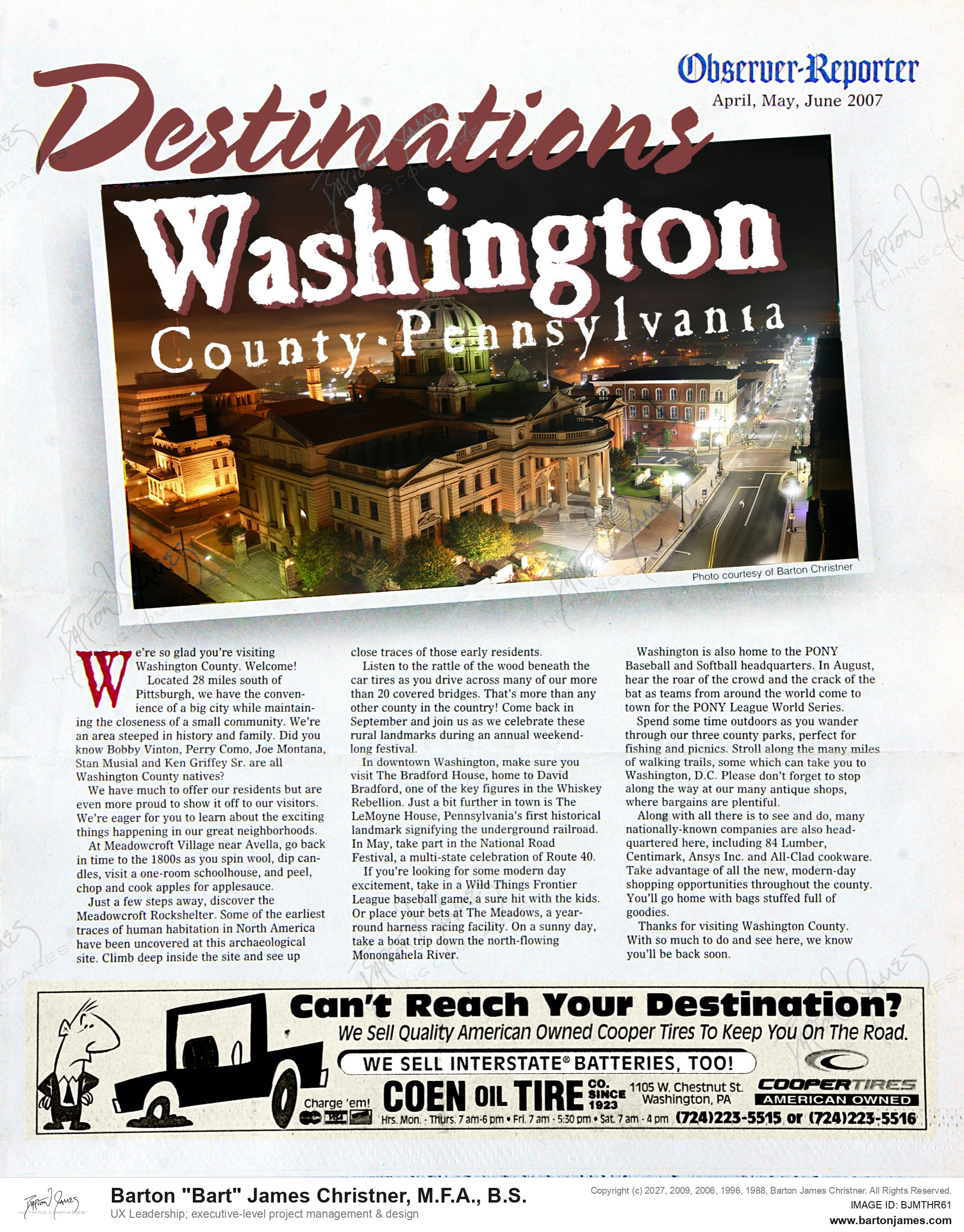 20070401 MILLER Destinations Washington NEWSPAPER FINAL PHOTO