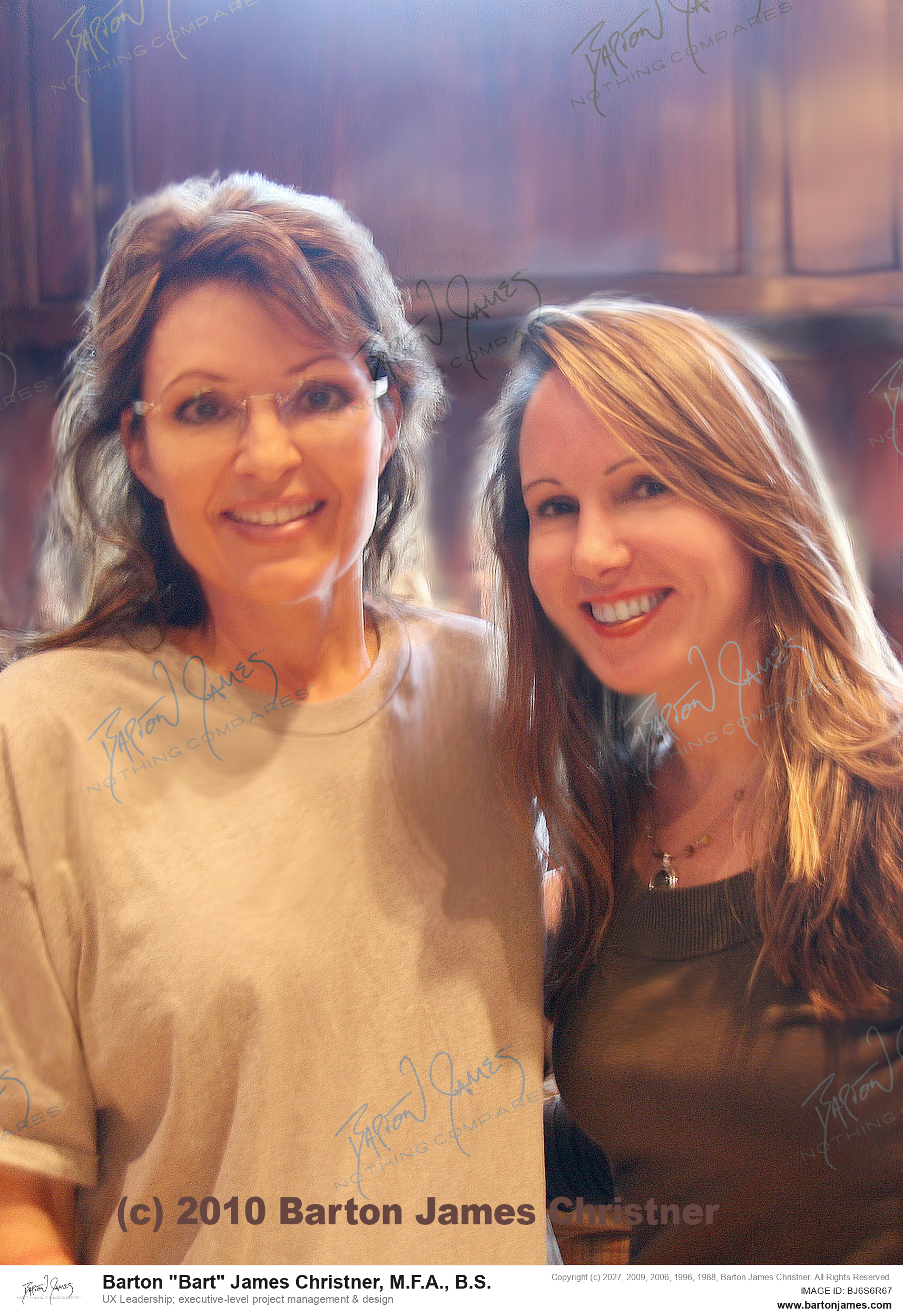 20100214 PORTRAIT Sarah Palin At Daytona Shores A1A PHOTO