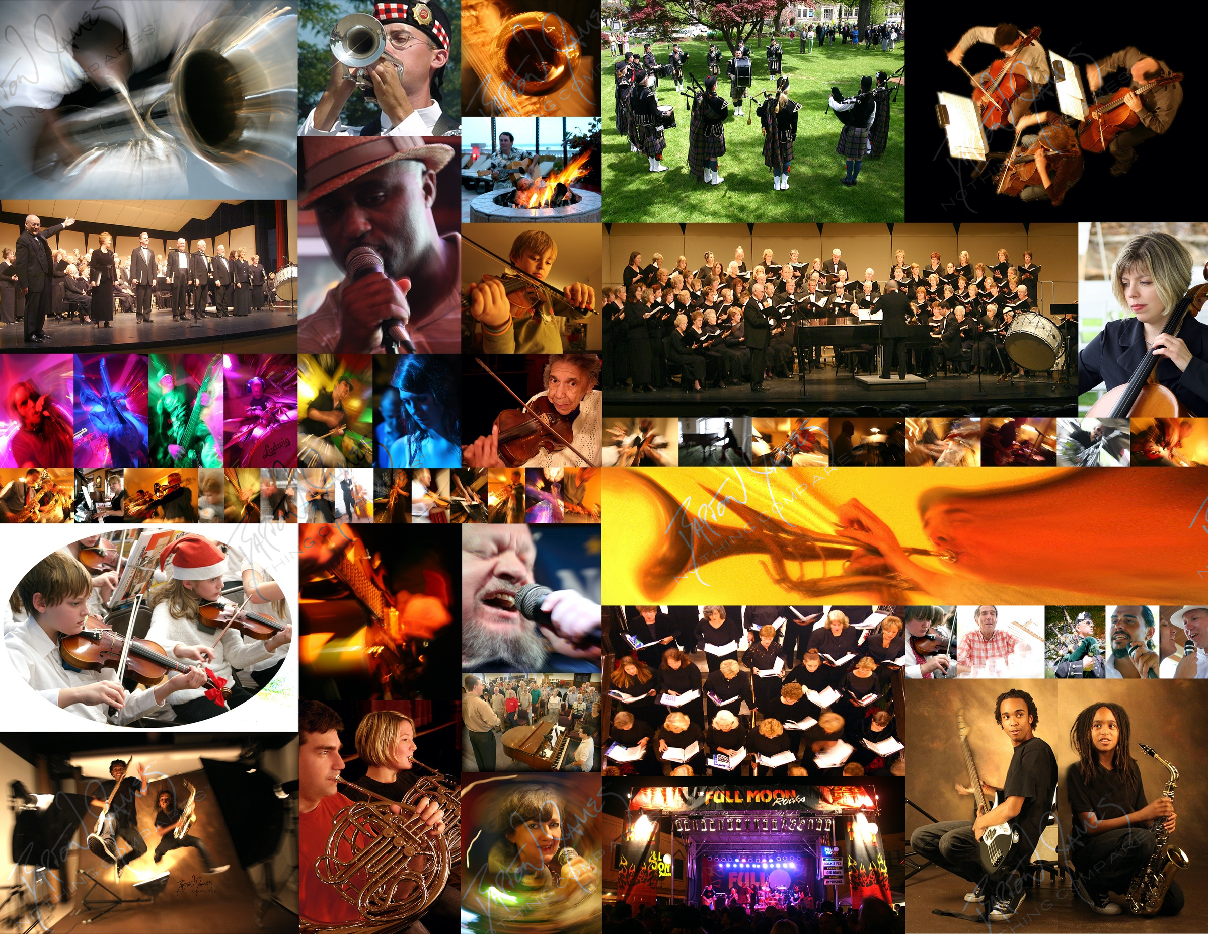 D1 Music: a collage of the work in this chapter