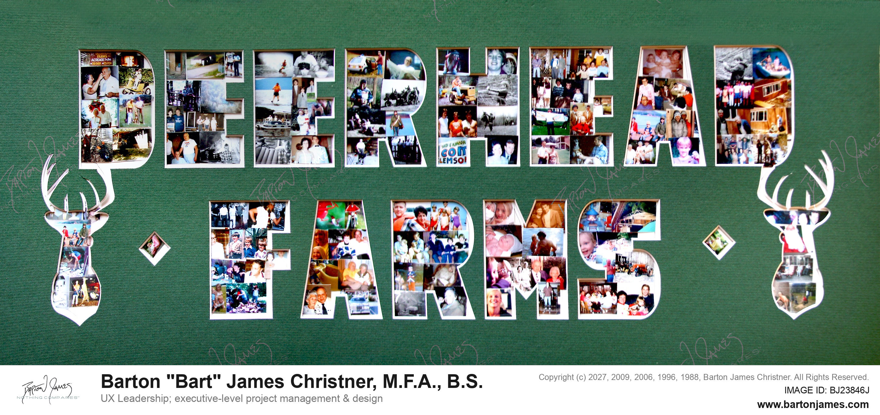 20080108 CRAFT ARTExample Matte Board Little Pictures Deerhead Reed PHOTO