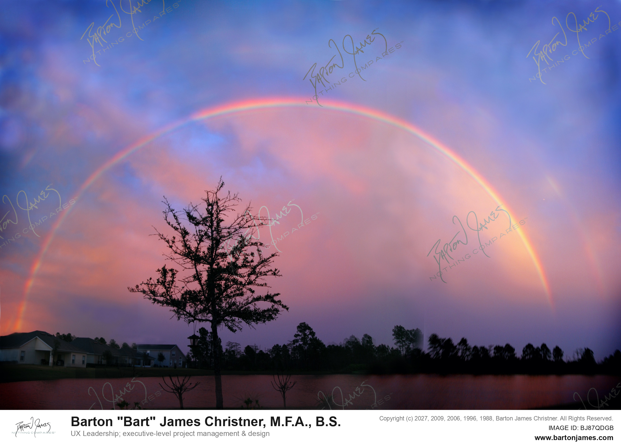 20100211 SCIENTIFIC LPGA269Perfect Evening Red Rainbow Panorama PHOTO