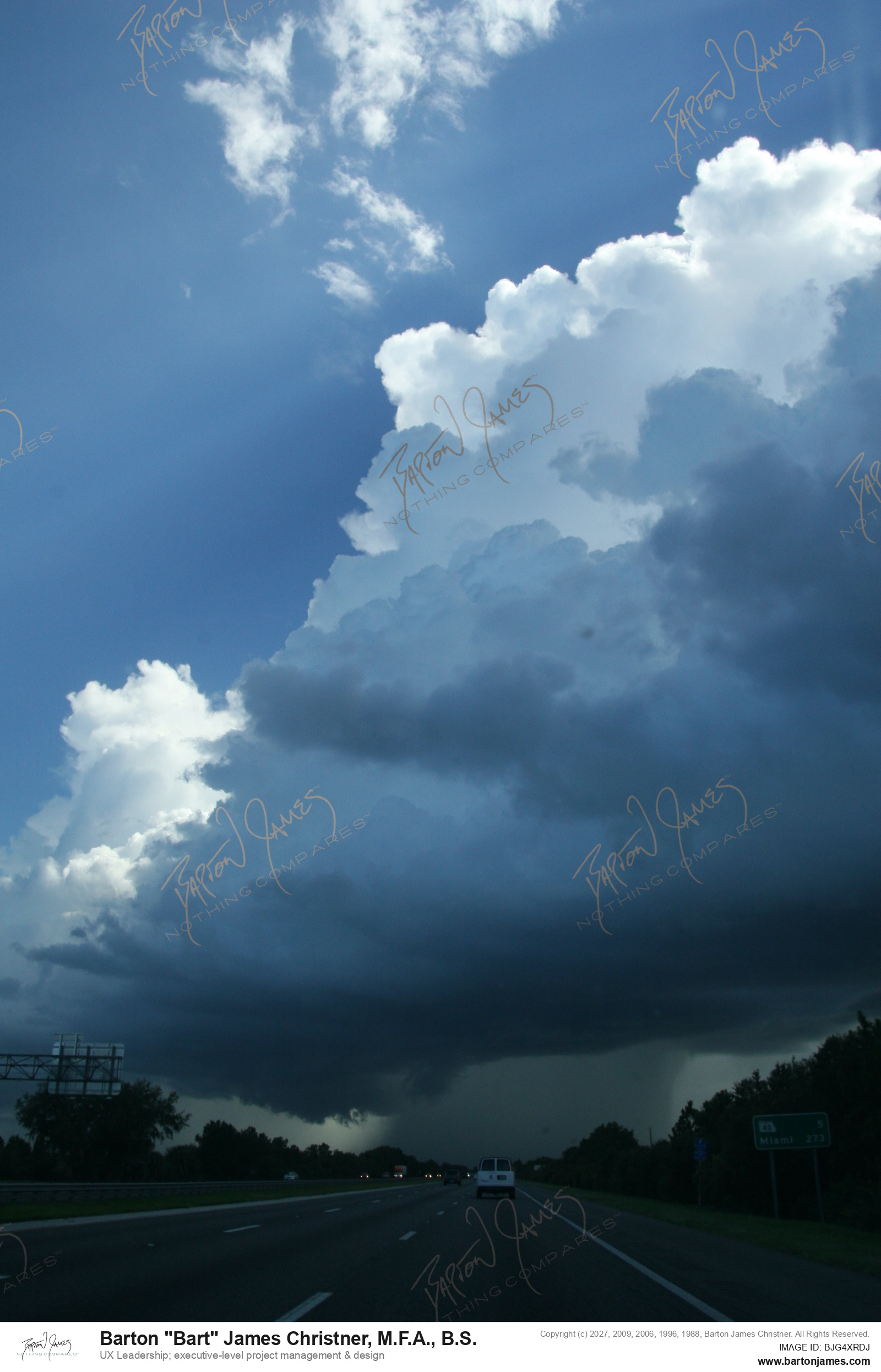 20140915 SCIENTIFIC Daytona I95Near LPGAClouds Rain Beneath PHOTO