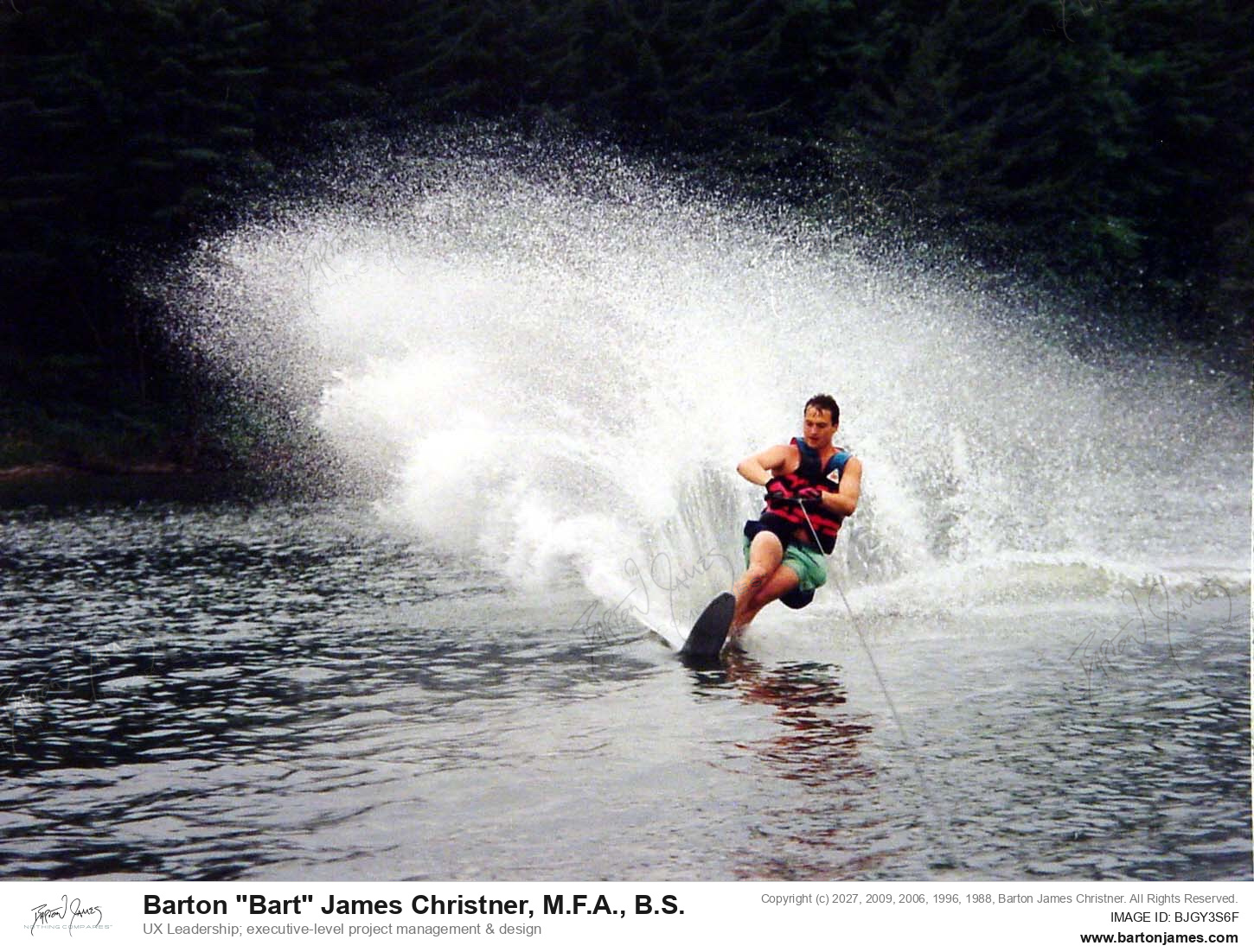 20011215 SPORT Deerhead Farms Tappan Waterski Lake Matt Jim Christner PHOTO