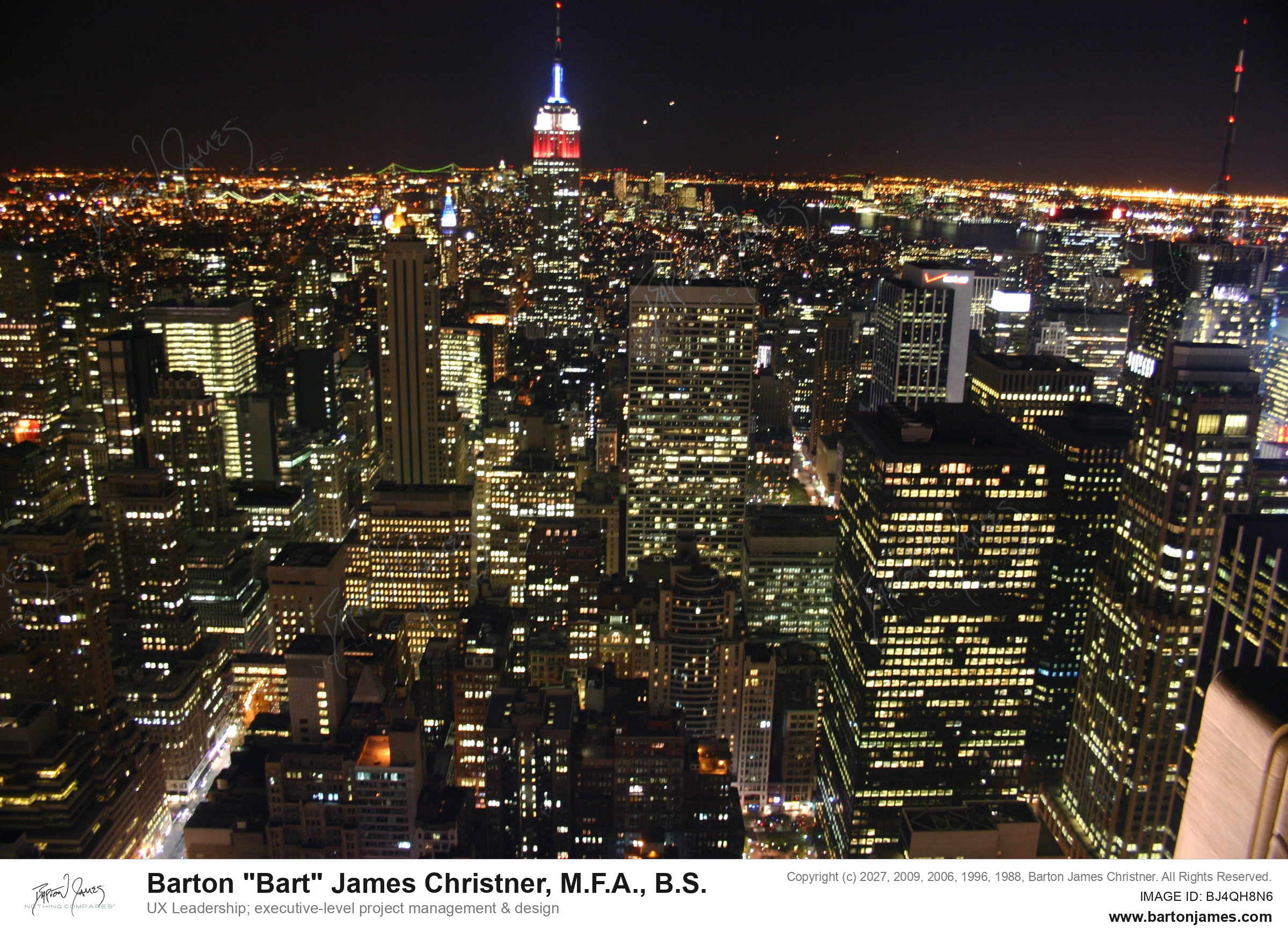 20051123 NIGHT New York On ADime Rockefeller Top Of The Rock Sky Line Lynnea Bart PHOTO