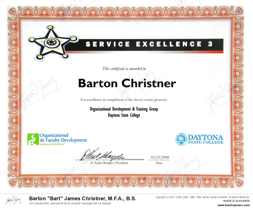 20081023 CERTIFIED Dazzle Em3Service Excellence CERTIFICATE