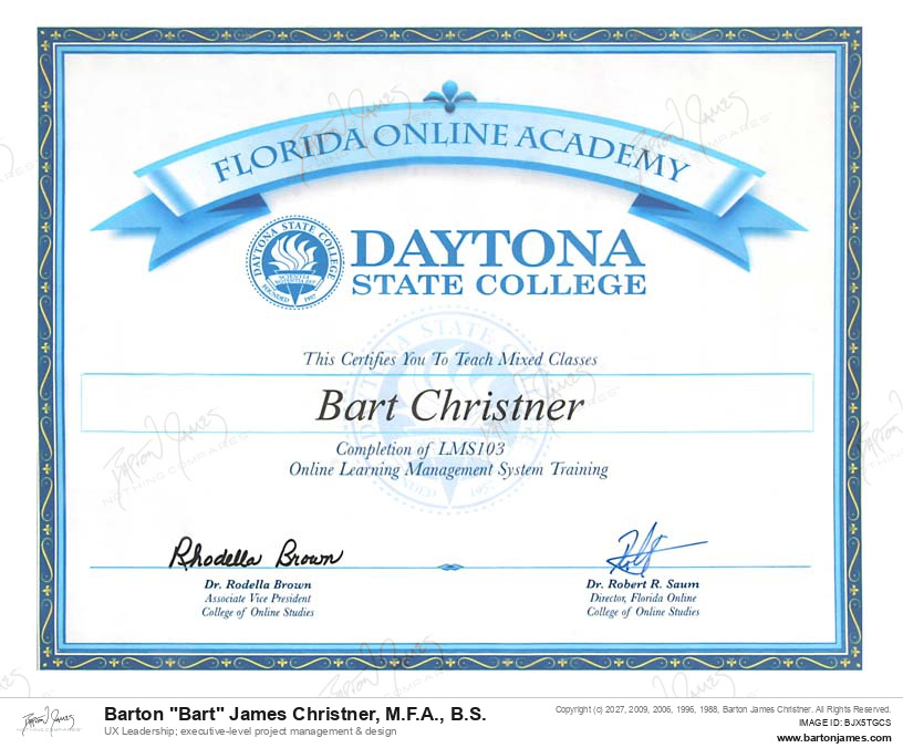 20090115 CERTIFIED LMS103D2LAssessment Tools CERTIFICATE