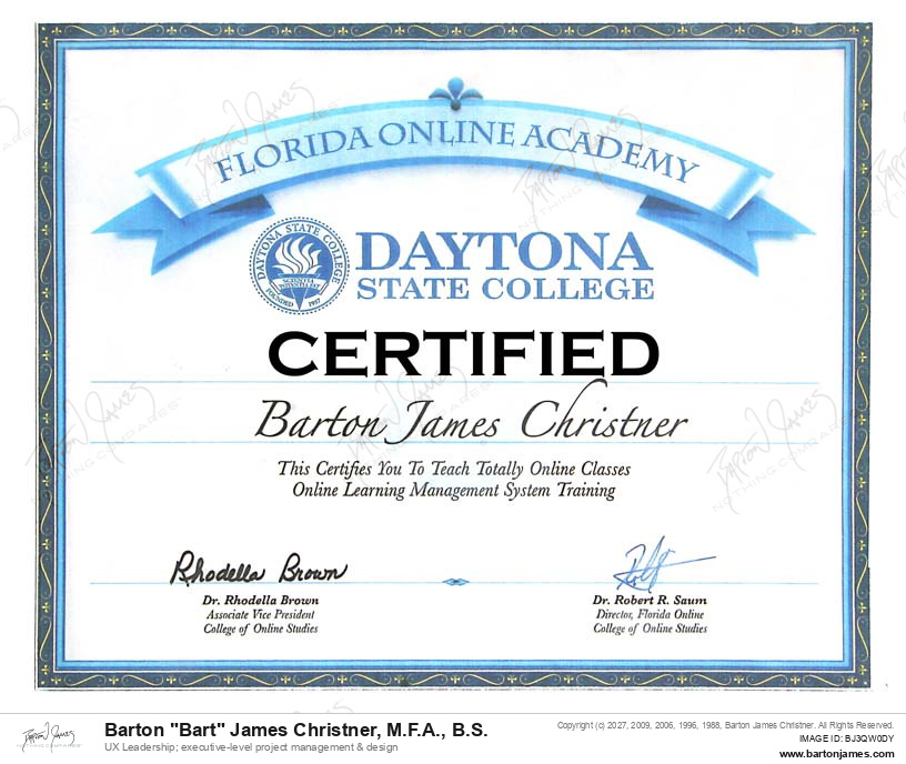20100115 CERTIFIED LMSTeach Total Online CERTIFICATE
