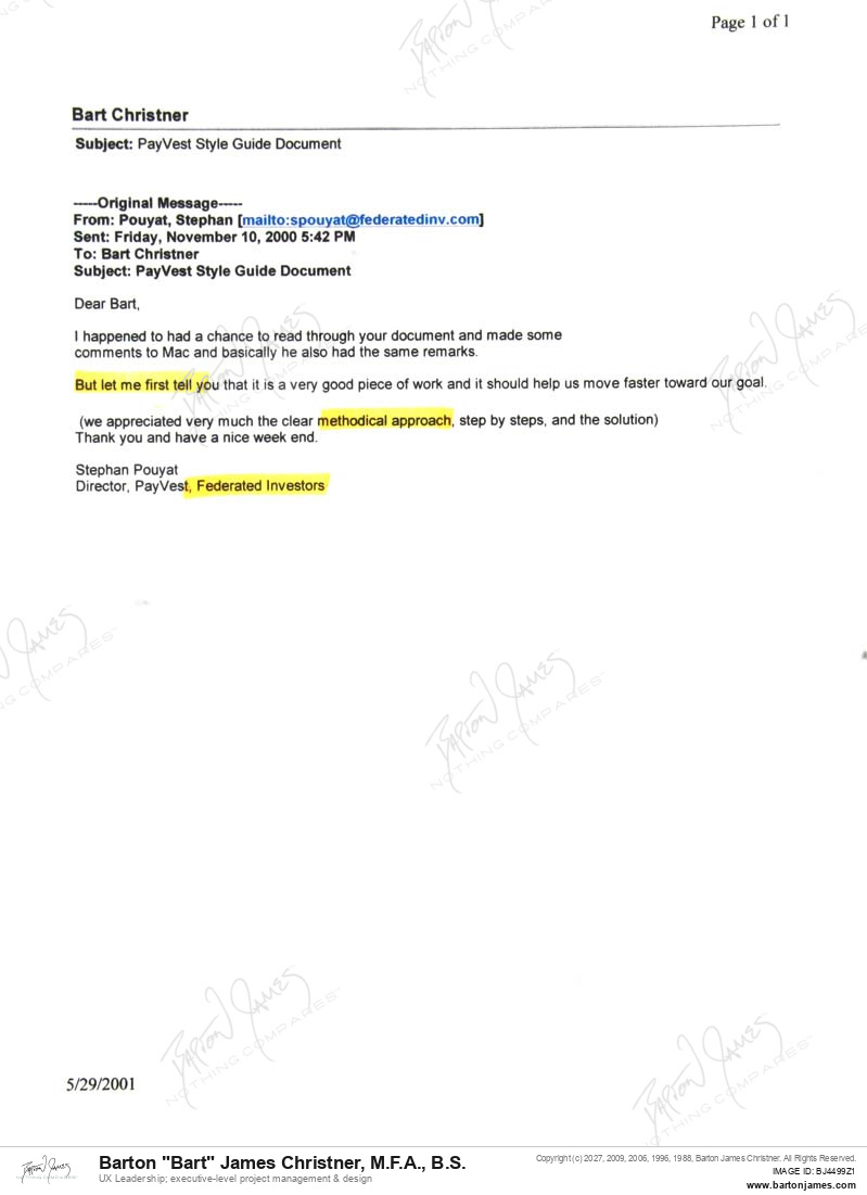 20001110 APPRECIATE Steven Pouyat EMAIL