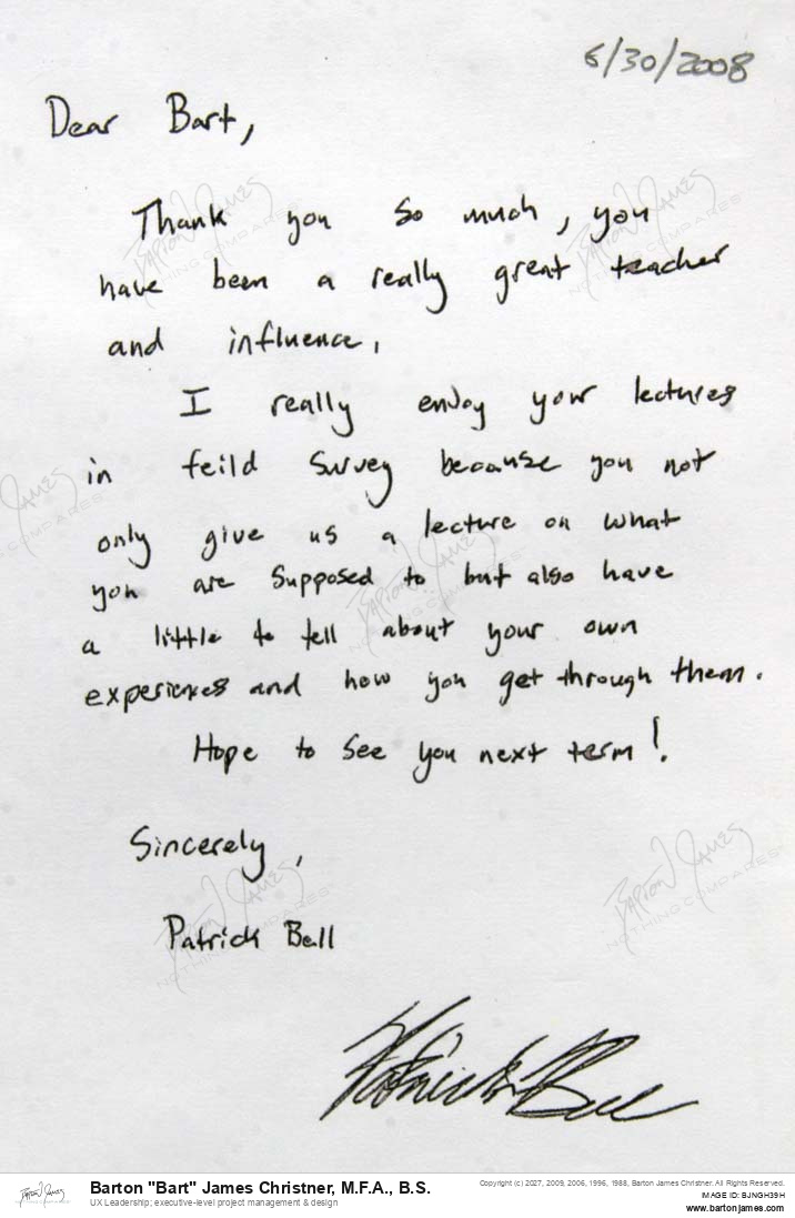 20080630 THANKS Patrick Bell CARD