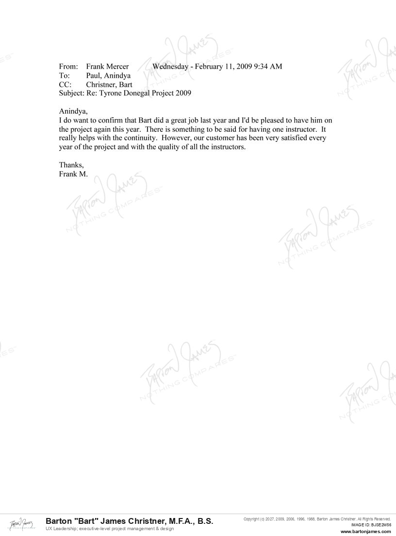 20090211 COMMEND Frank Mercer EMAIL