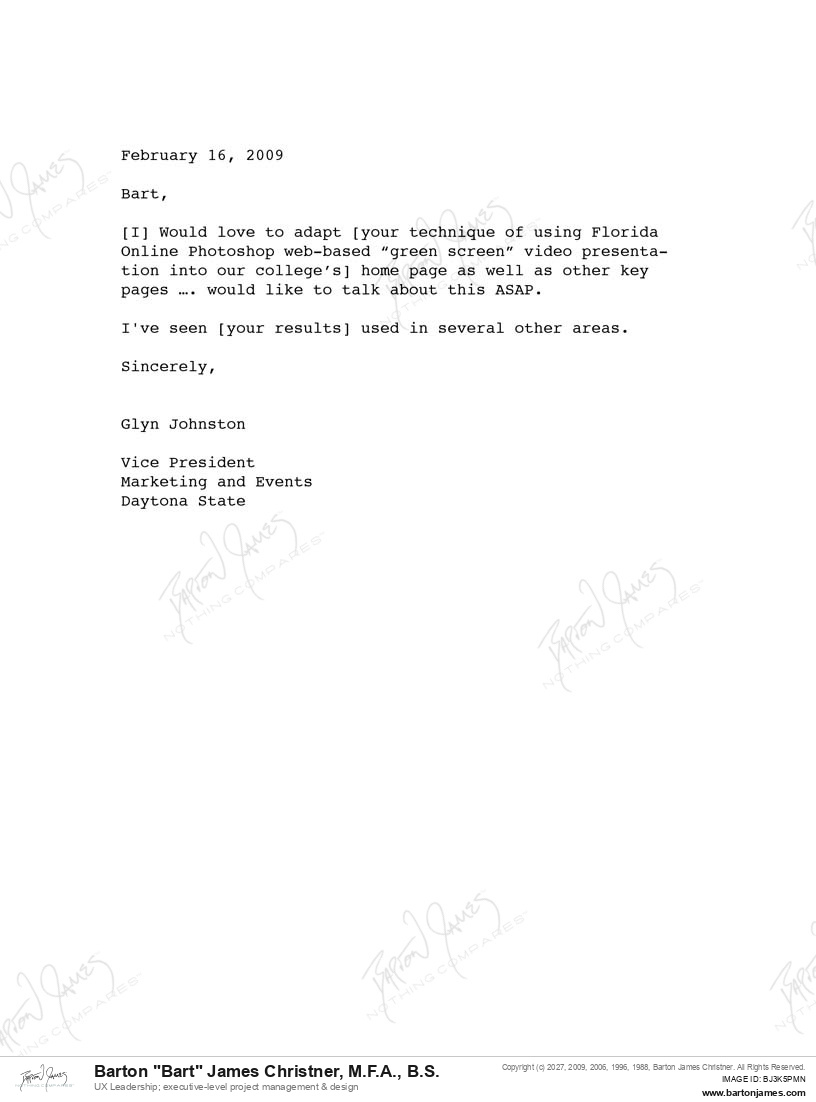 20090216 AGREE Glyn Johnston EMAIL