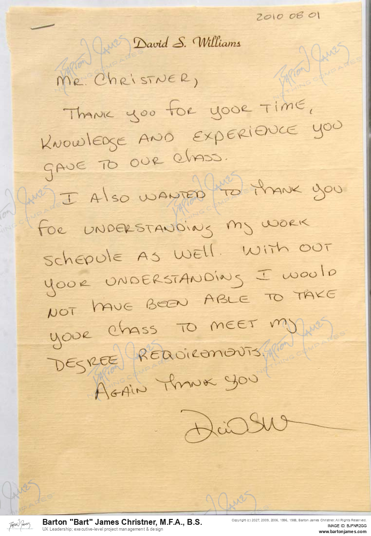 20100801 THANKS David Williams LETTER