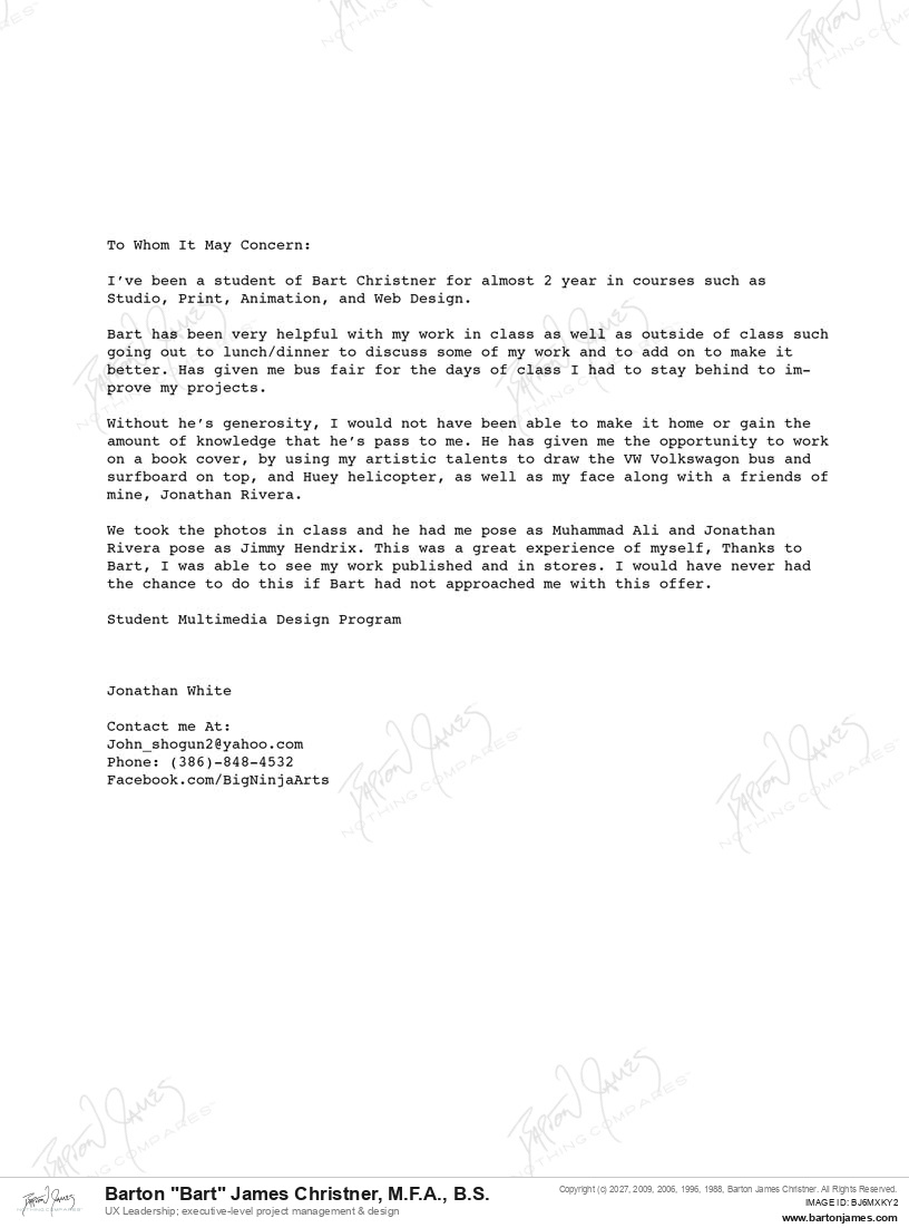 20110322 SUPPORT Jonathan White LETTER