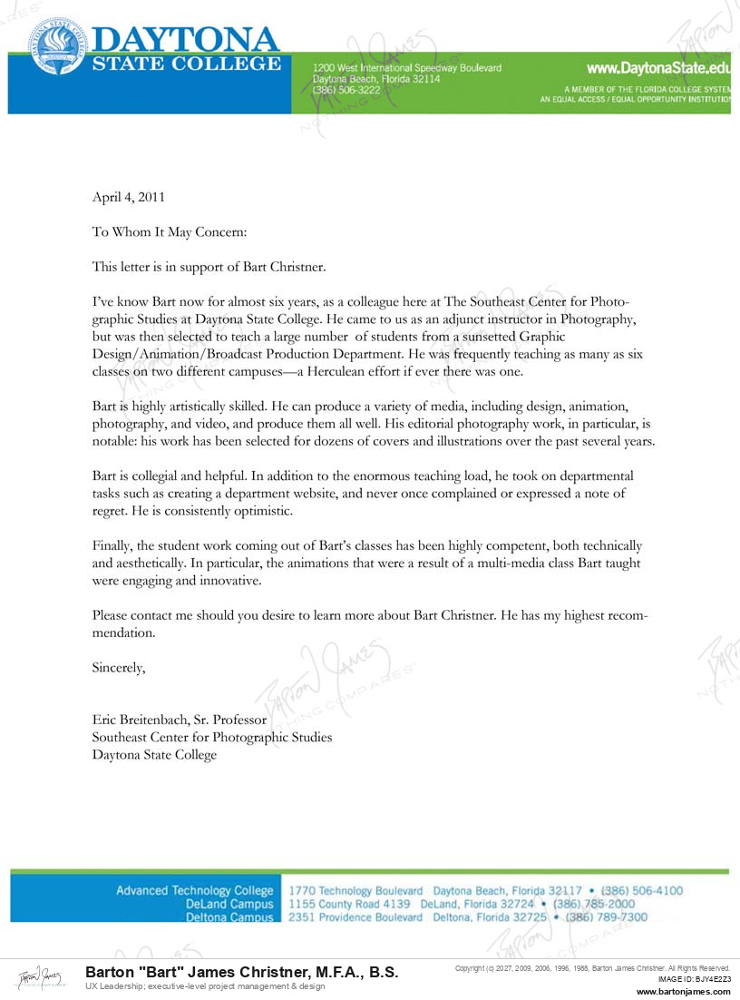 20110403 SUPPORT Eric Breitenbach LETTER