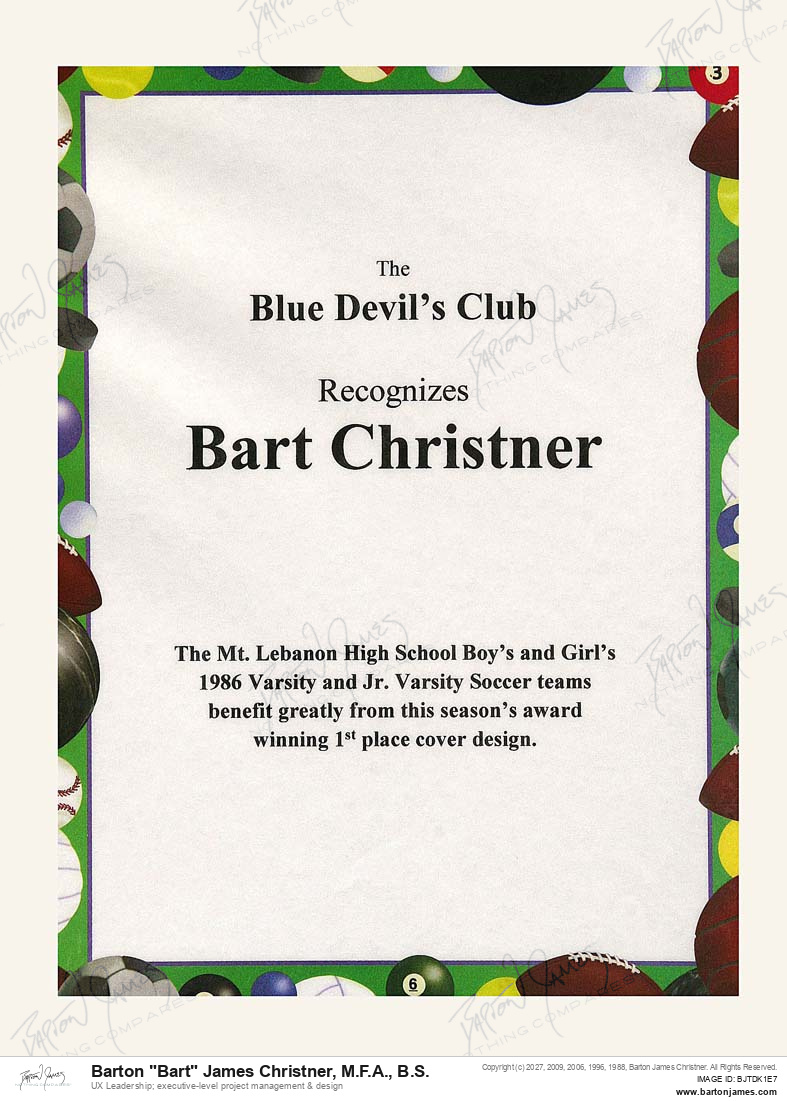 19860715 FIRSTPLACE Soccer Program Cover AWARD
