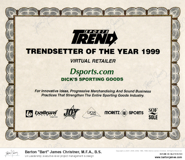 19990601 TRENDSETTER Virtual Retailer AWARD
