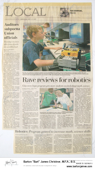 20050825 PRICE Rave Reviews Robotics NEWSPAPER