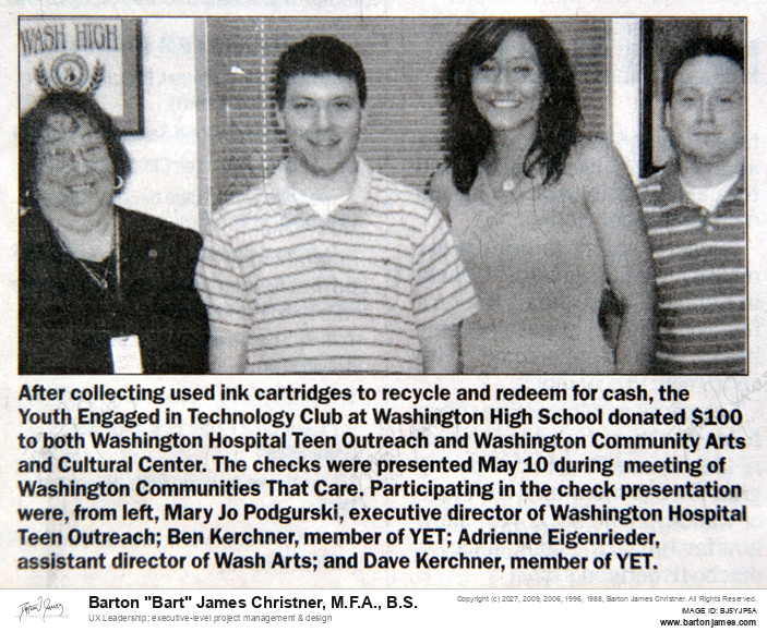 20060528 MILES YETDonates NEWSPAPER