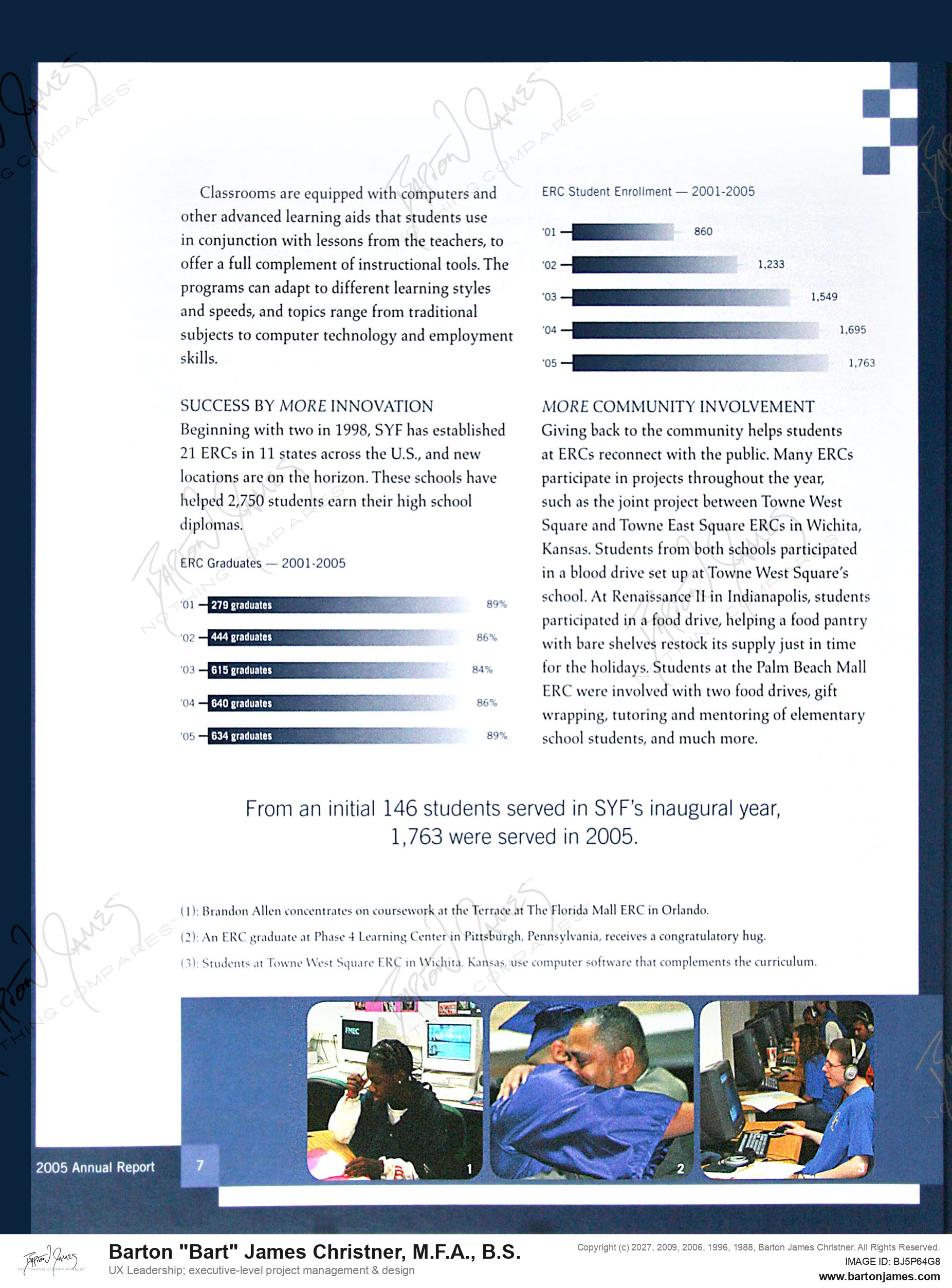 20051211 MARKOFF Congrats Hug ANNUALREPORT