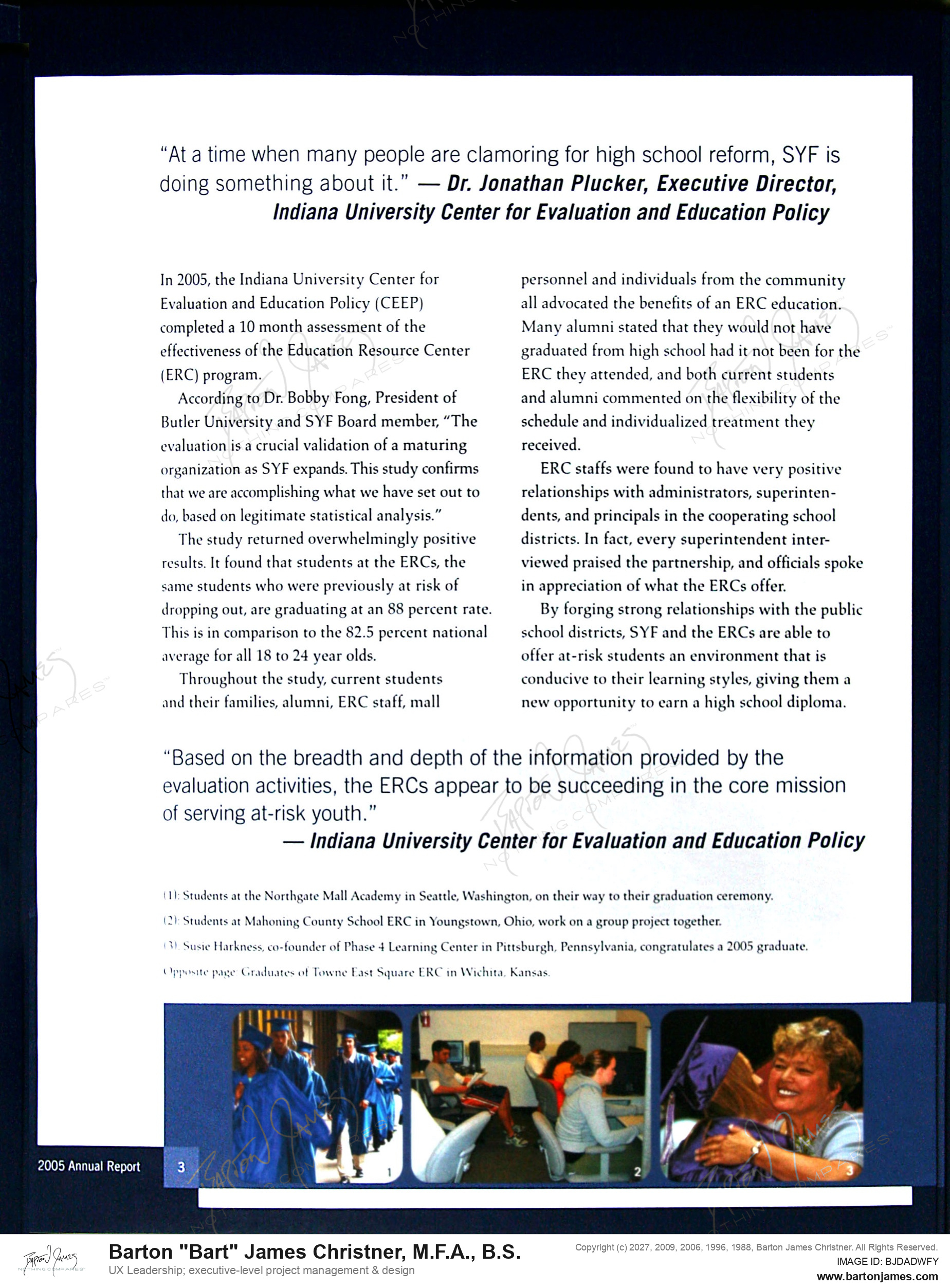 20051211 MARKOFF ERCEvaluation ANNUALREPORT