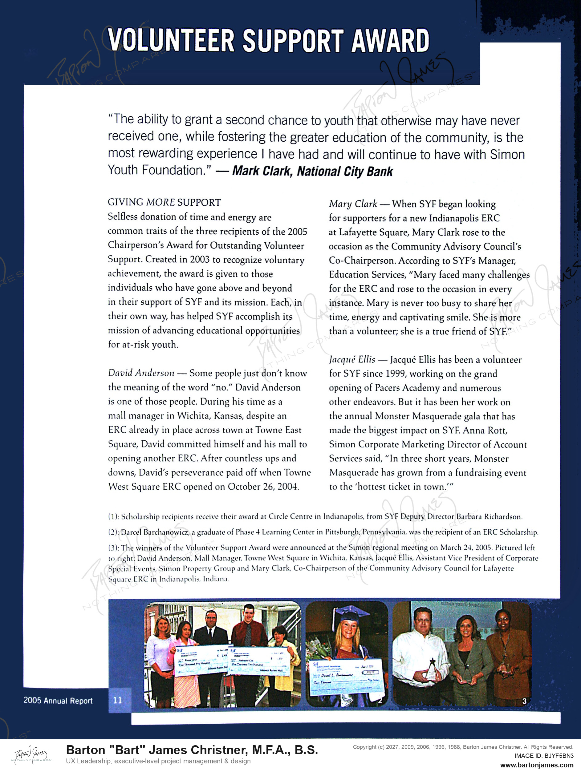20051211 MARKOFF Scholarship ANNUALREPORT
