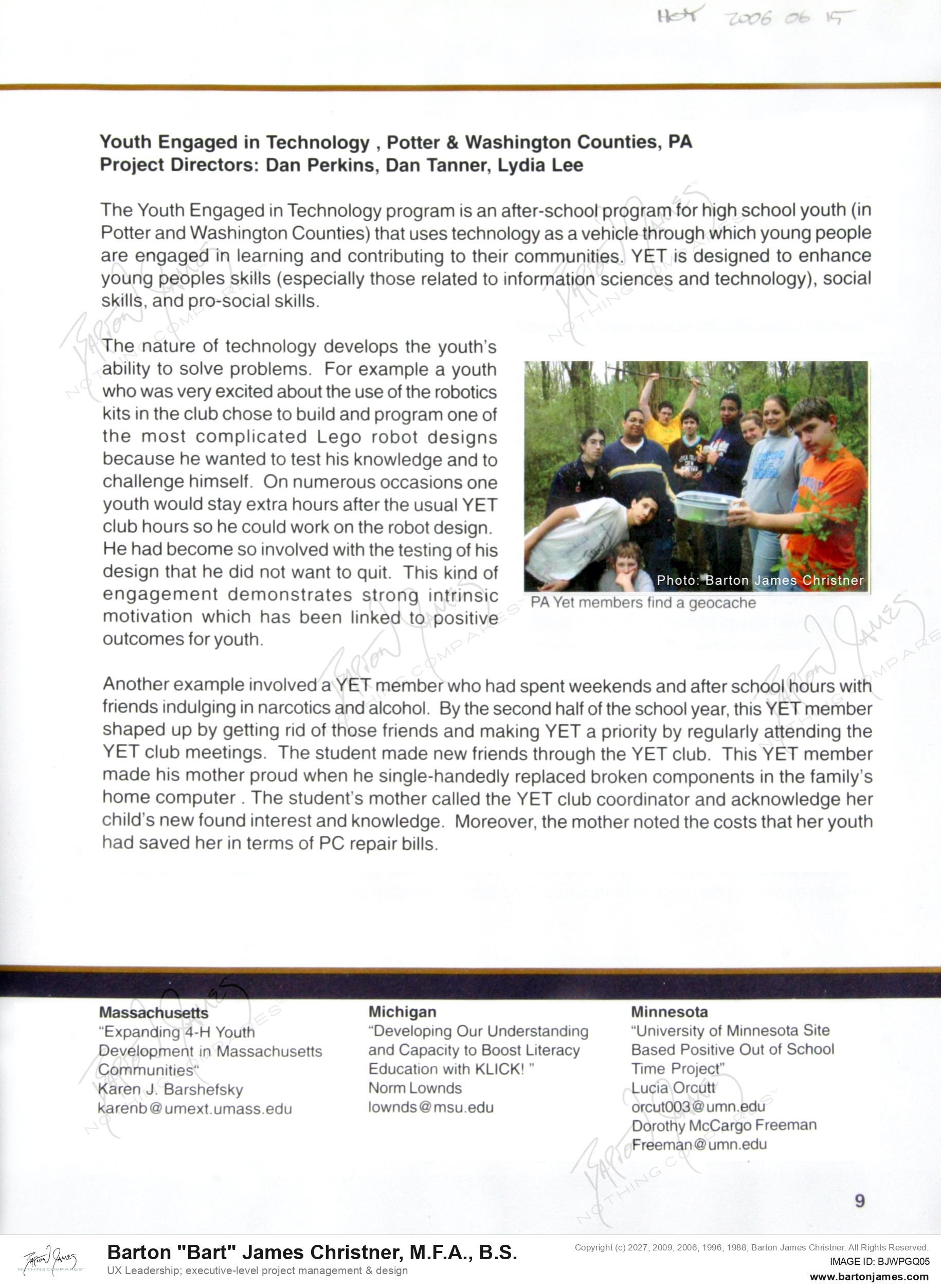 20060615 HOY National CYFAR2005 ANNUALREPORT page