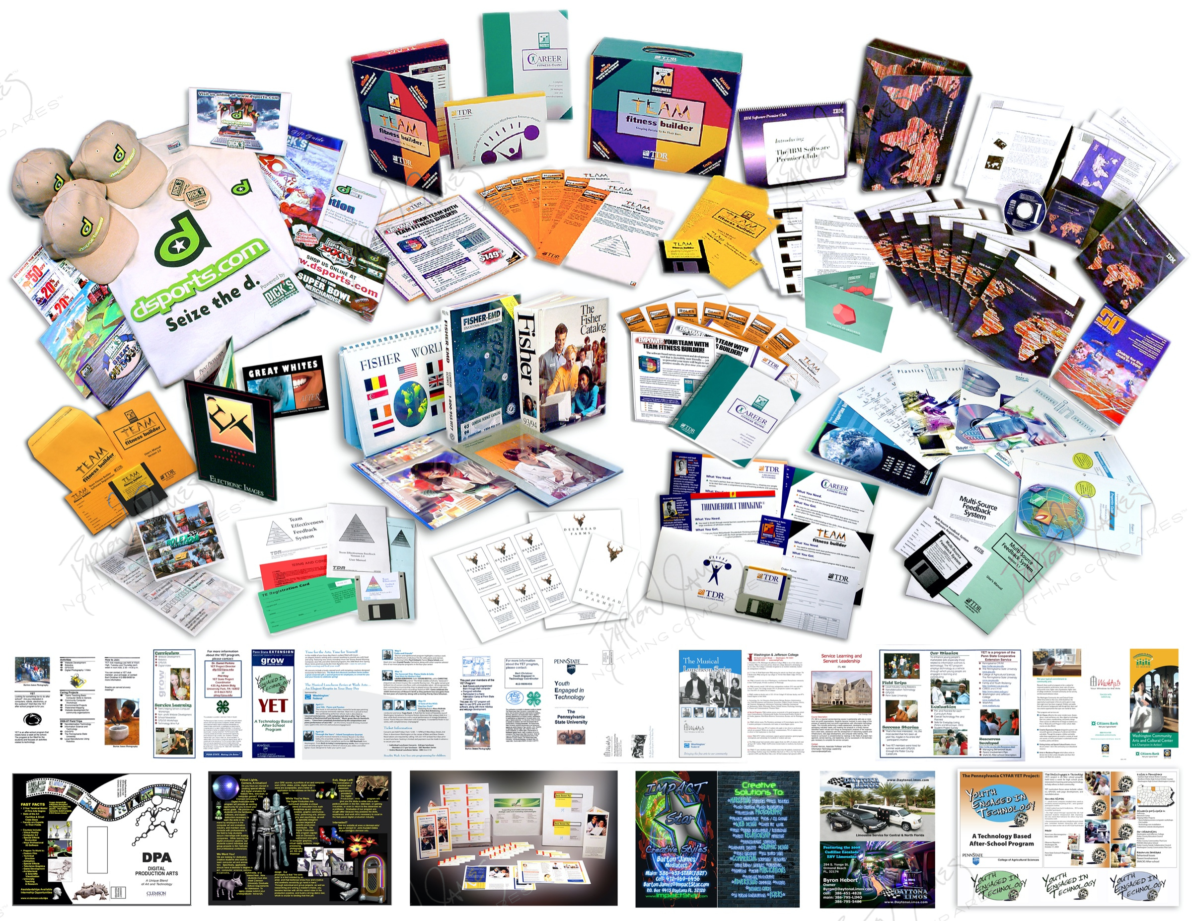 D5 Collateral: a collage of the work in this chapter