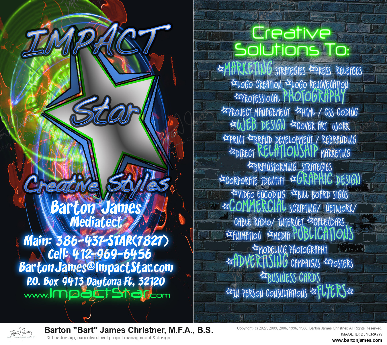 20080907 ZEMCIK Neon Nightclub Card BUSINESSCARD