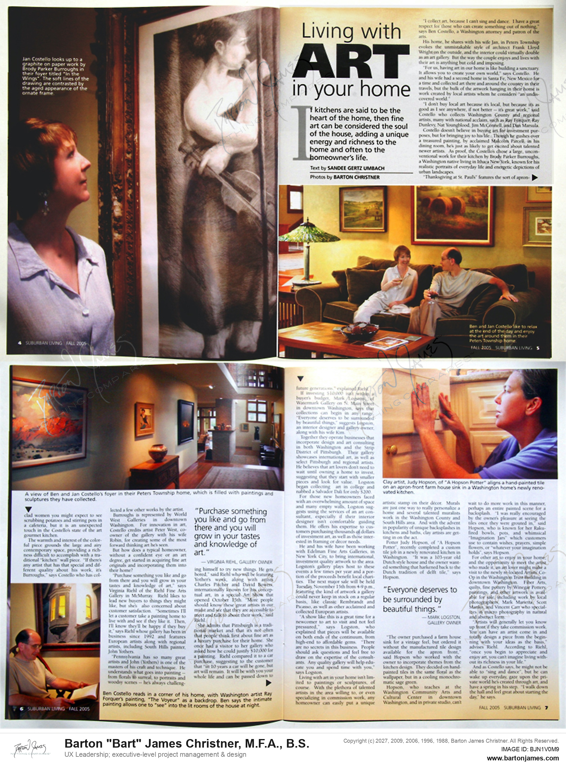 20051001 UMBACH Living With Art In Home MAGAZINE