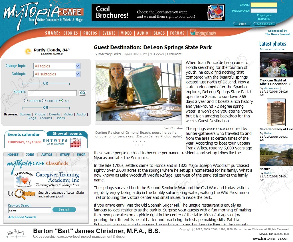 20080306 PARKER De Leon Springs MAGAZINE