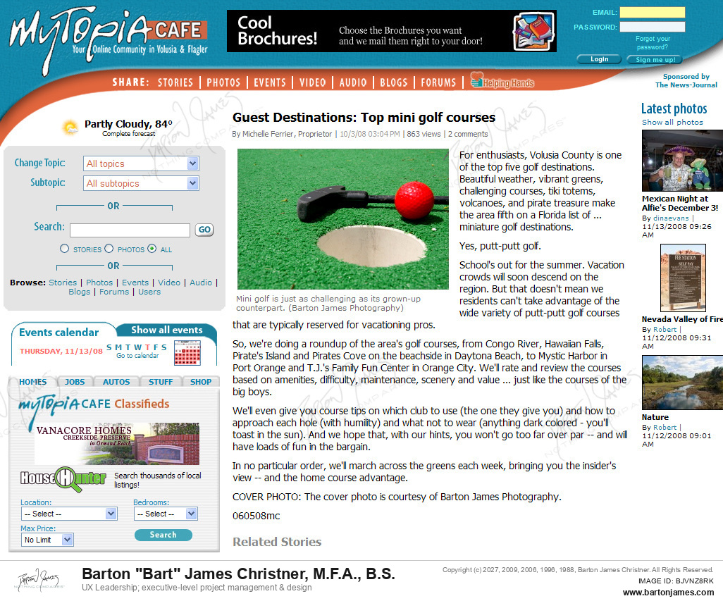 20081003 FERRIER Top Mini Golf Course MAGAZINE