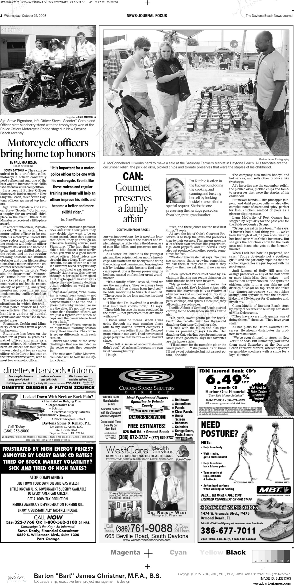 20081005 FERRIER Gourmet Preserves NEWSPAPER