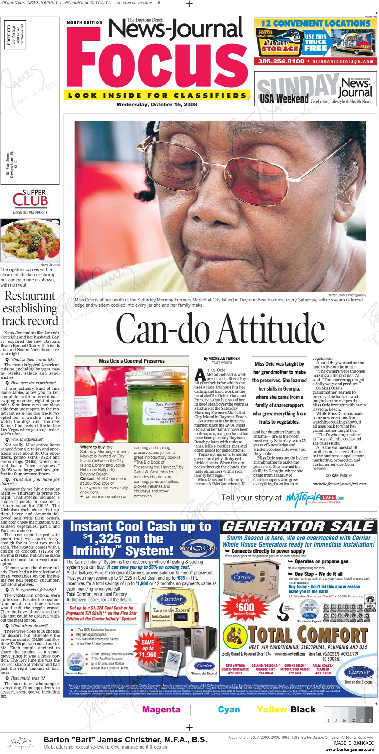 20081015 FERRIER Can Do Attitude NEWSPAPER